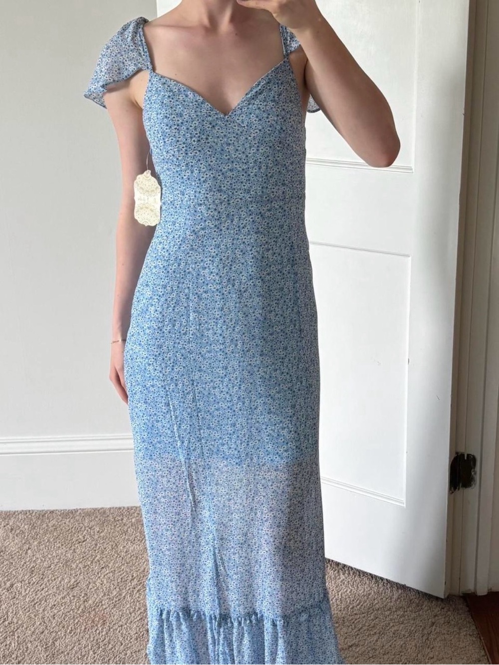 Altar’d State blue floral maxi dress